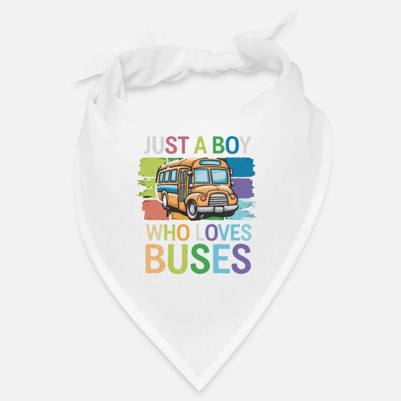 Nur Ein Junge Der Busse Liebt - Farbenfrohes Bandana