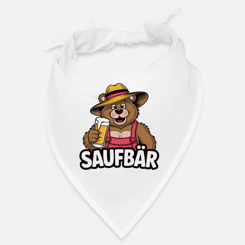 Fête Saufbär Saufen Bier Alkohol Bandana