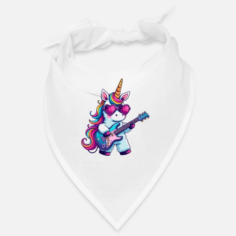 Einzigartiges Einhorn Mit Gitarre Und Bandana