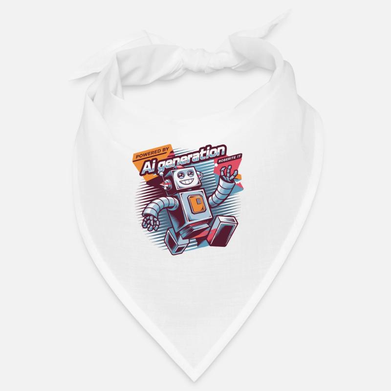 Powered By AI Generation Robot Spaß Bandana