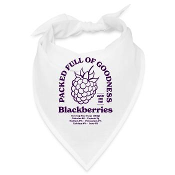 Brombeeren Nährstoffe - Bandana - Weiß - Vorne
