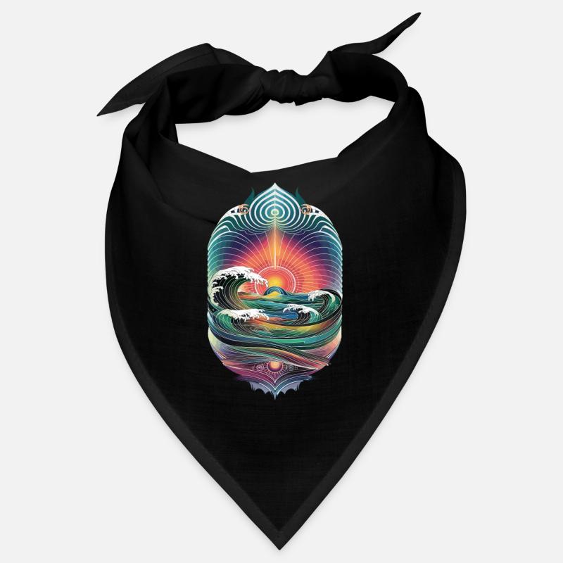 Vagues et lever de soleil Œuvres d’art Bandana