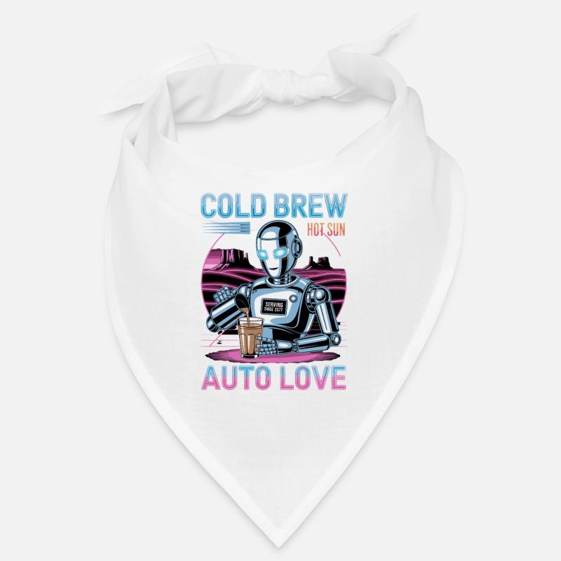 Cold Brew Robot Auto Love Cool Design Bandana