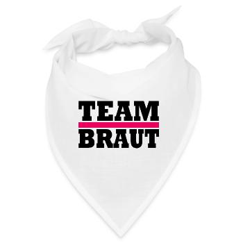 Team braut - Bandana - Weiß - Vorne