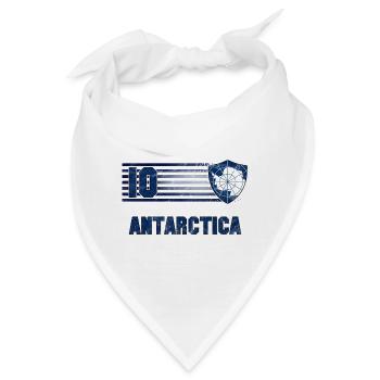 Antarktis Fußball Mannschaft - Bandana - Weiß - Vorne