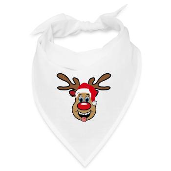 Team Rudolph Rudi Reindeer - Bandana - Weiß - Vorne
