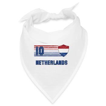 Niederlande Fußball Mannschaft - Bandana - Weiß - Vorne