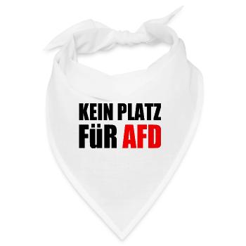 kein platz für afd - Bandana - Weiß - Vorne