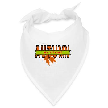Herbstblatt Ankunft Grafikdesign - Bandana - Weiß - Vorne