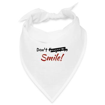 Don't Smile - Joker - Bandana - Weiß - Vorne