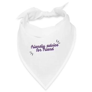 freundlicher Rat - Bandana - Weiß - Vorne