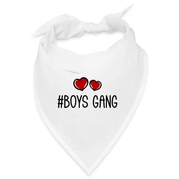 Boys Gang Herz Liebe - Bandana - Weiß - Vorne