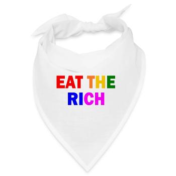 Eat the rich - Bandana - Weiß - Vorne