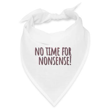 Keine Zeit - Bandana - Weiß - Vorne