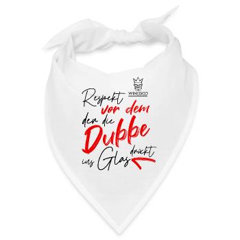 Winegod lustiger Spruch - Bandana - Weiß - Vorne