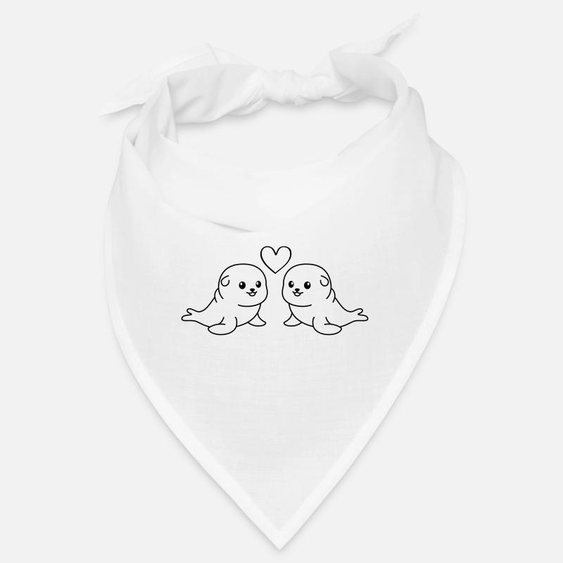 Robbe Tier Paar Liebe Bandana