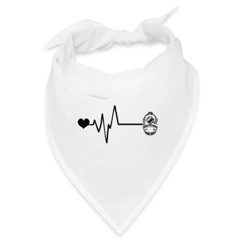 Tauchen Apnoe Herzschlag - Bandana - Weiß - Vorne