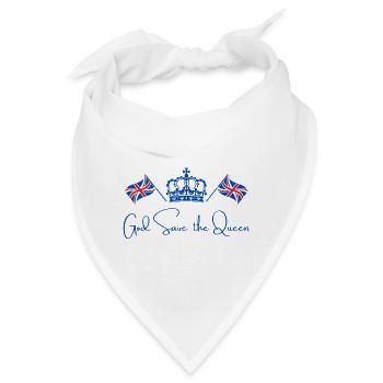 Britische Königin Krönung Camilla England Flagge - Bandana - Weiß - Vorne