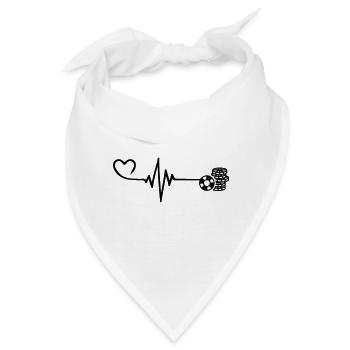 Poker chip Puls Herz Liebe - Bandana - Weiß - Vorne