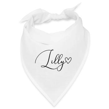 Lilly Name Vorname Mädchen - Bandana - Weiß - Vorne