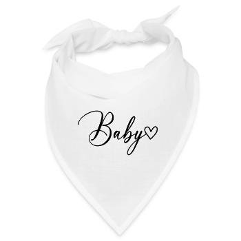 Baby Schrift - Bandana - Weiß - Vorne
