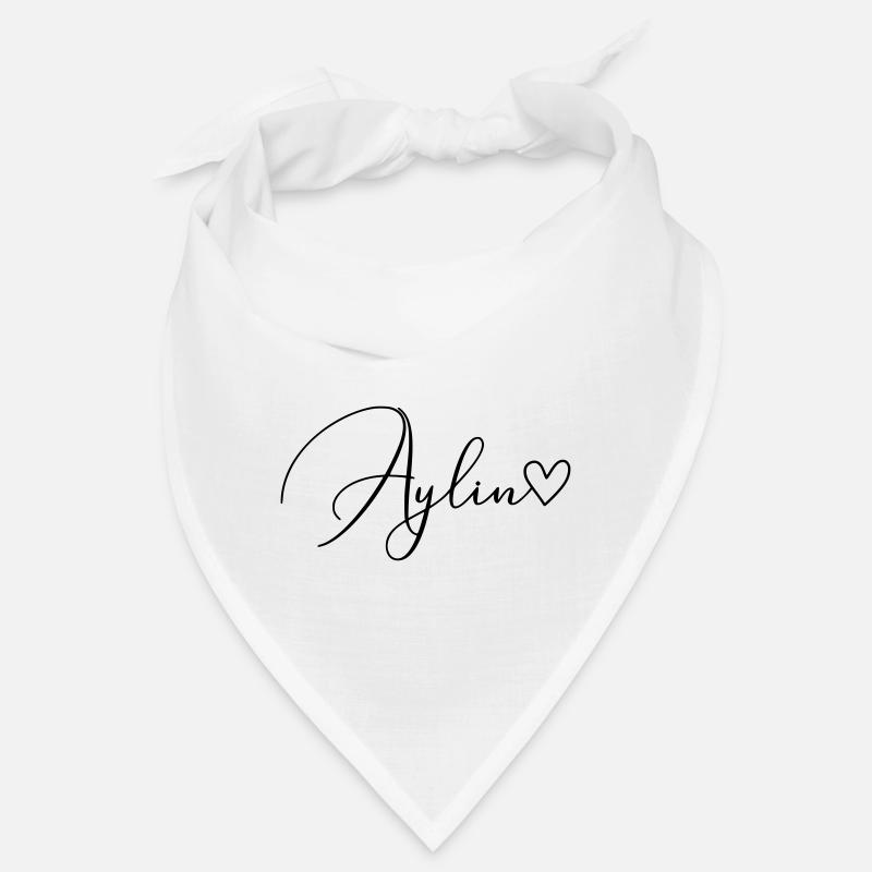 Aylin Name Vorname Mädchen - Bandana - Weiß