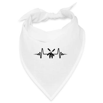 Windmühle Puls Silhouette - Bandana - Weiß - Vorne