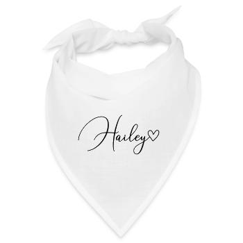 Hailey Name Vorname Mädchen - Bandana - Weiß - Vorne