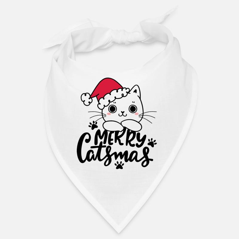 Funny christmas cats - Bandana - white