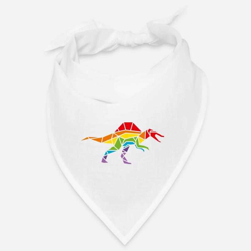 Spinosaurus Regenbogen polygon - Bandana - Weiß