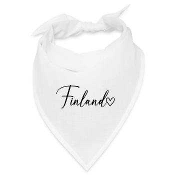 Finland Schrift - Bandana - Weiß - Vorne