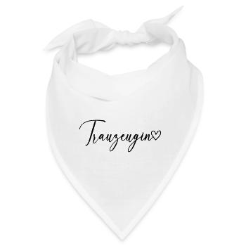 Trauzeugin Schrift - Bandana - Weiß - Vorne