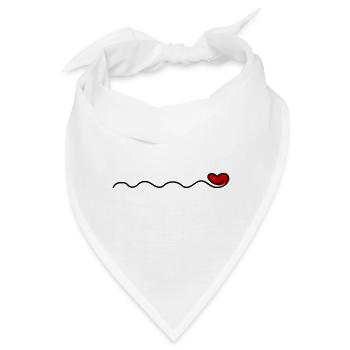 herz ornamente - Bandana - Weiß - Vorne