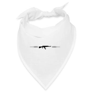 Gewehr icon Linie - Bandana - Weiß - Vorne