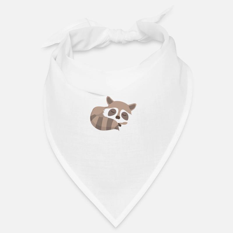 Raton laveur - Bandana - blanc
