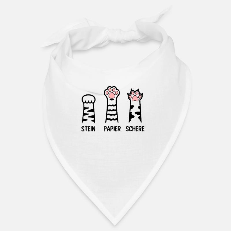 Stein Papier Schere Katze Pfote Spiel Katzenpfoten Bandana