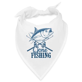 Angeln Gone Fiching Geschenk Fischer auf dem Gipfel des Meeres - Bandana - Weiß - Vorne