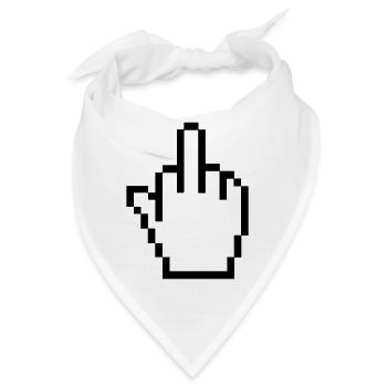 Mittelfinger - Bandana - Weiß - Vorne