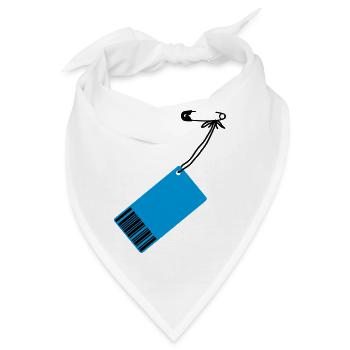Preis-Schild - Bandana - Weiß - Vorne