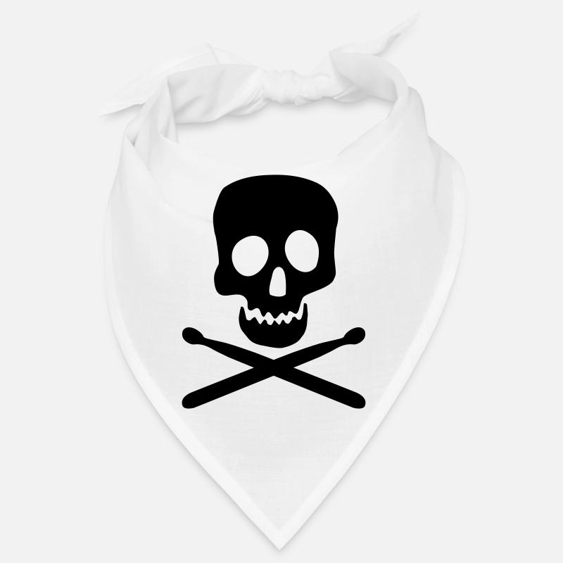 drums - Bandana - blanc