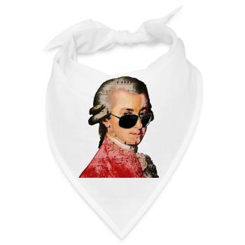 Wolfgang Amadeus Mozart - Bandana - Weiß - Vorne