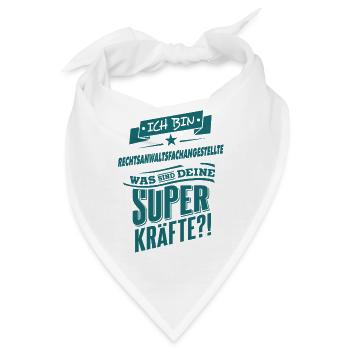 Superpower Rechtsanwaltsfachangestellte - Beruf - Bandana - Weiß - Vorne