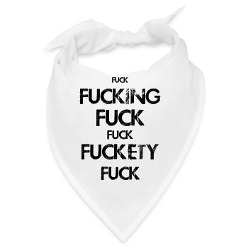 FUCKETY FUCK - Bandana - Weiß - Vorne