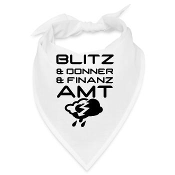 Blitz & Donner & Finanzamt Geschenk - Bandana - Weiß - Vorne