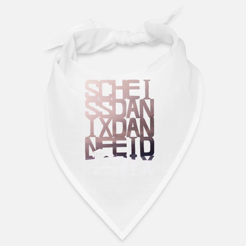 scheiss da nix dann feid - Bandana - Weiß