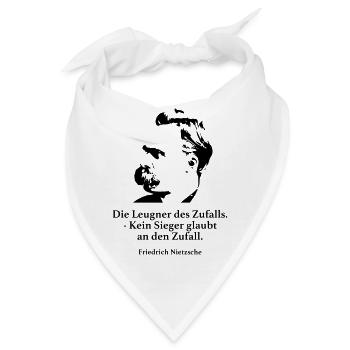 Nietzsche: Die Leugner des Zufalls. - Kein Sieger - Bandana - Weiß - Vorne