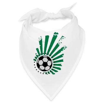 Fußball-Design (Sterne) - Bandana - Weiß - Vorne