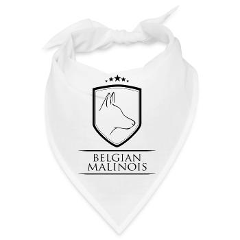 BELGIAN MALINOIS WAPPEN - Bandana - Weiß - Vorne