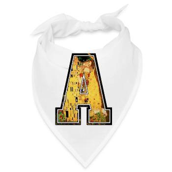 A-Gustav Klimt-Kiss - Bandana - Weiß - Vorne