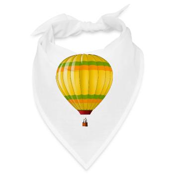 airplane aeroplane flugzeug heissluftballon air ba - Bandana - Weiß - Vorne